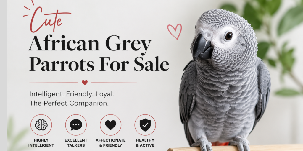 Cute African Grey Parrots